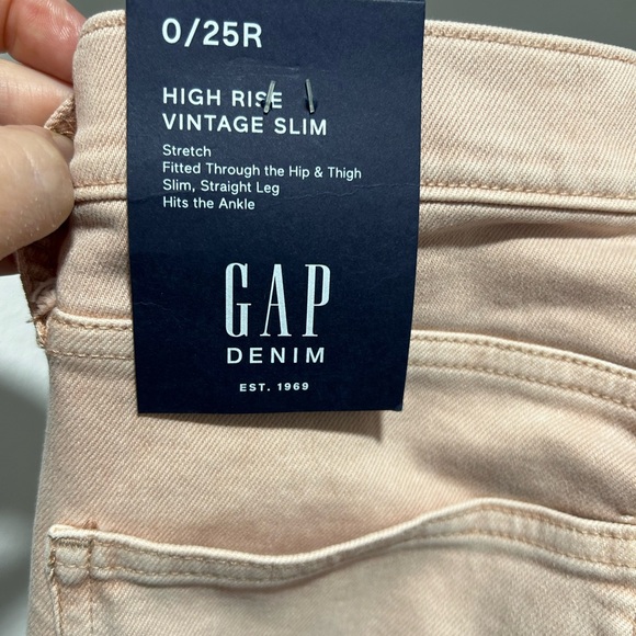 Gap Denim High Rise Stretch Slimfit. Dusty Rose. Size 0. - Picture 5 of 6